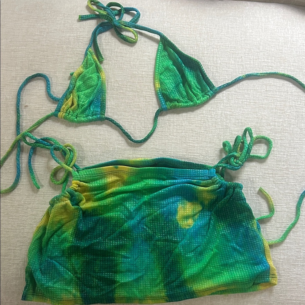 Green and Yellow Set (Swim coverup or dancer)
